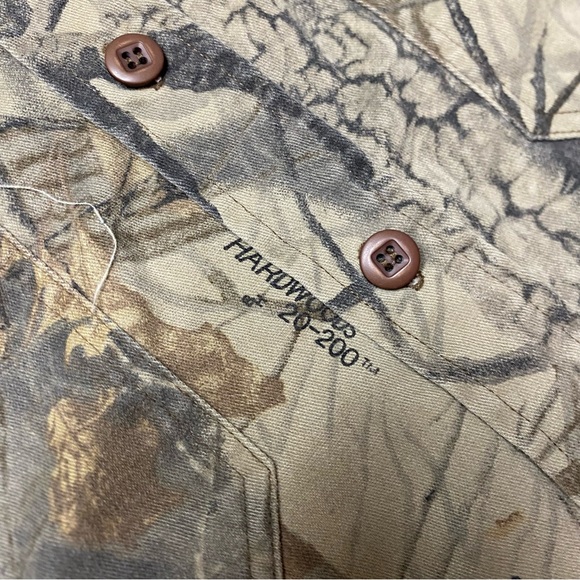 Woolrich Shirt 2XL Realtree Hardwoods Camo 20-200 Flannel Button Hunting - Picture 2 of 7
